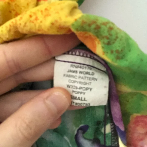 Vintage Jams World Hattie Tiered Mini Dress in Mixed Poppy Print Size Small - Picture 8 of 16